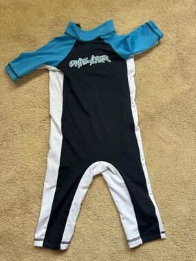 Quiksilver Black & Blue Kids Surf One-Piece